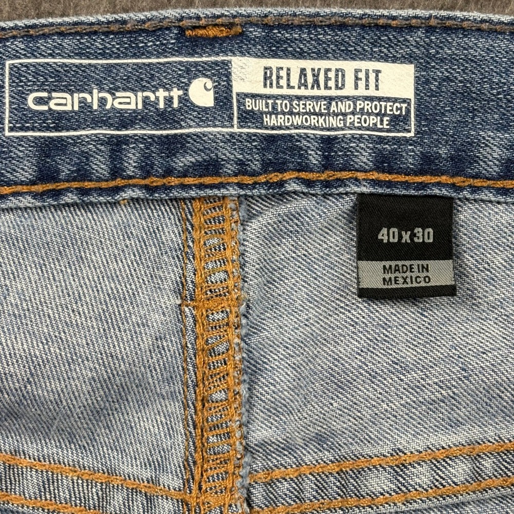 Carhartt Relaxed Fit Jeans Mens 40x30 *fits 40x28 Ranchers Landscapers Welders - Picture 2 of 8